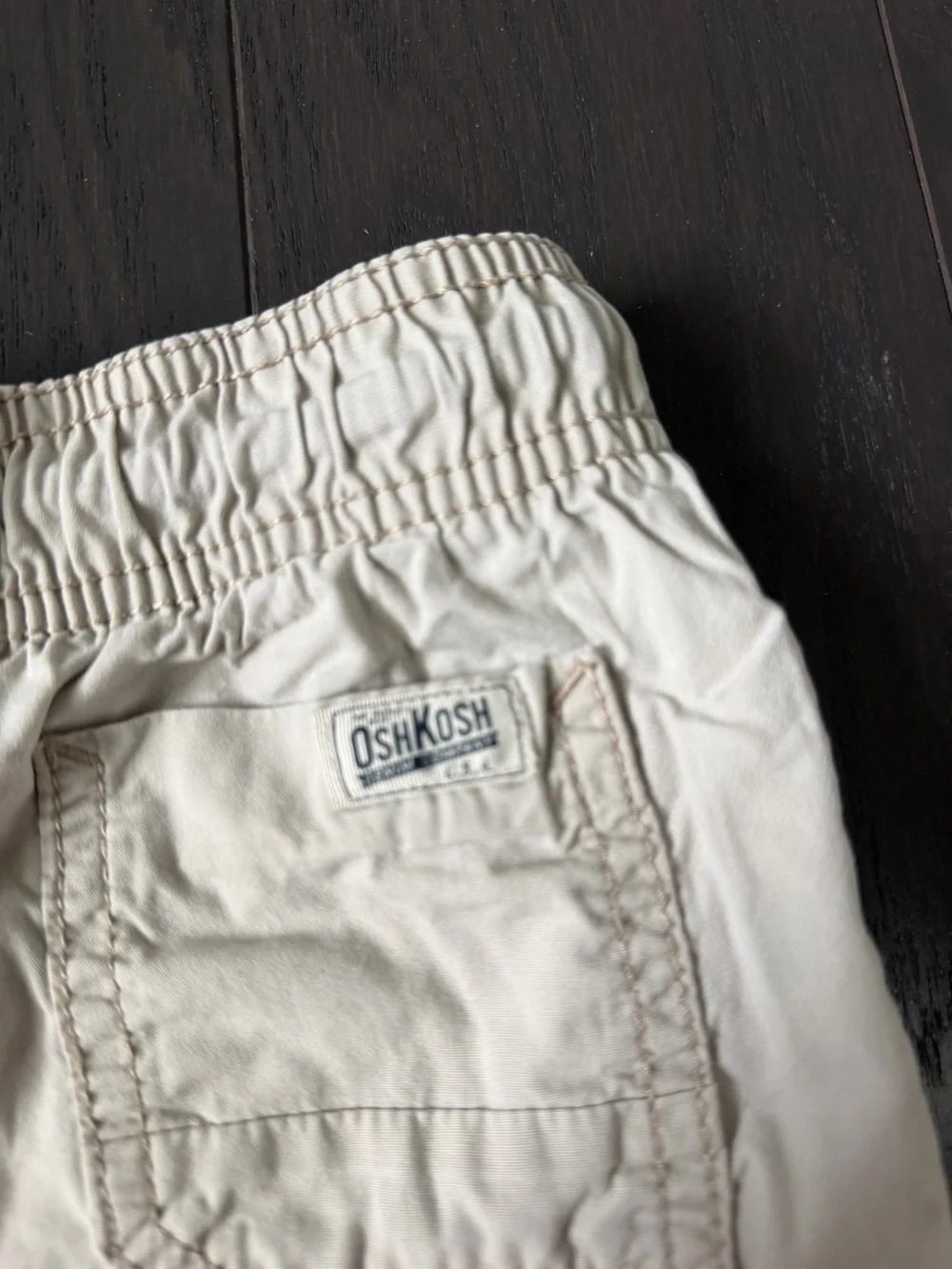 OshKosh B'gosh Cream Drawstring Casual Pants for Kids